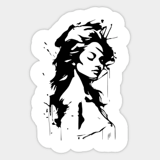 painted woman Sticker